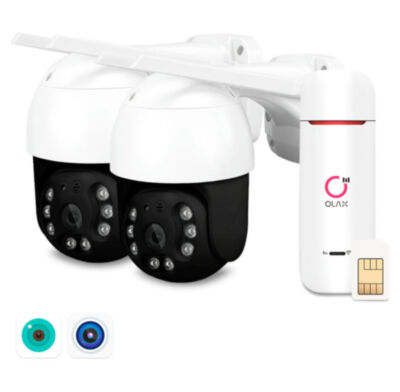 Комплект видеонаблюдения 4G Ps-Link KIT-WPN302-4G / 3Мп / 2 камеры 