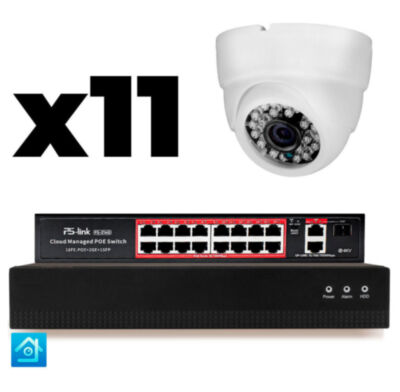 Комплект видеонаблюдения IP 5Мп KIT-A511IP-PL 11 камер, программный датчик движения, удаленный доступ, ночное видение, умный коммутатор Комплект IP-видеонаблюдения  KIT-A511IP-PL - это готовое решение для организации профессиональной системы безопасности на малых и средних объектах: офисах, магазинах, складах, учебных заведениях и других помещениях.