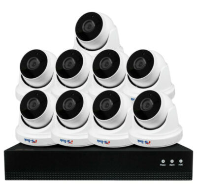 Комплект видеонаблюдения IP Ps-Link KIT-A809IP-POE / 8Мп / 9 камер / питание POE 
