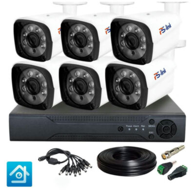 Комплект видеонаблюдения AHD 2Мп Ps-Link KIT-C206HD / 6 камер 