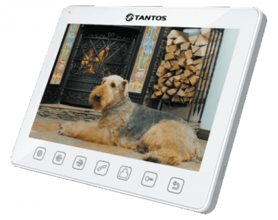 Монитор видеодомофона Tantos Sherlock Белый Сенсорный, цветной 10,1", 1024x768, PAL/NTSC, Hands-Free, 12 мелодий