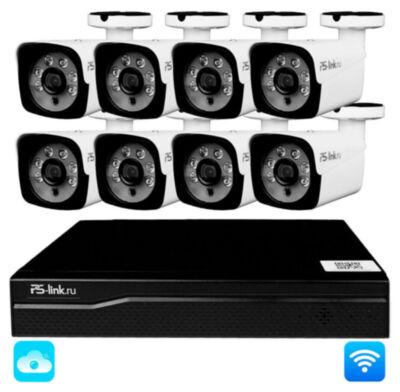 Комплект видеонаблюдения WIFI 3Мп KIT-W308TB беспроводной, 8 камер для улицы, удаленный доступ Комплект беспроводного видеонаблюдения  KIT-W308TB на восемь камер представляет собой готовое решение для организации безопасности на объектах любого назначения, обеспечивая круглосуточный контроль территории с высоким разрешением 3 Мп (2304x1296).