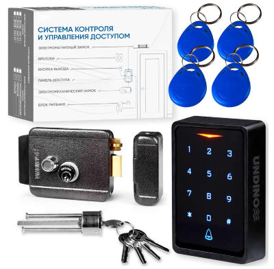 Комплект СКУД Undino KIT-ACP304EM-G эл. механический замок, EM-Marine, приложение, IP66 Готовый комплект СКУД Undino KIT-ACP304EM-G — это универсальное и эстетичное решение для организации автономного контроля доступа с поддержкой удалённого управления и визуальной интеграцией в фасад.