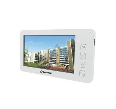 Видеодомофон Tantos Prime VZ Белый Сенсорный, цветной, 7", micro SD до 32ГБ, адаптирован к общедомовым панелям