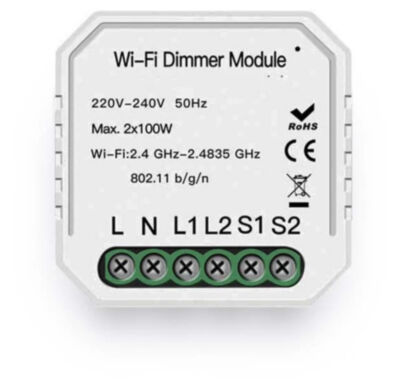 Умный двухканальный WIFI диммер света QS-D02 Работа в сети WIFI

Управление двумя каналами  

Регулировка освещения

Вкл.\выкл. освещения

Нагрузка 2*100 Вт

Приложение: Tuya