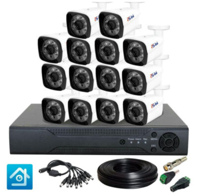 Комплект видеонаблюдения AHD 2Мп Ps-Link KIT-C214HD / 14 камер 