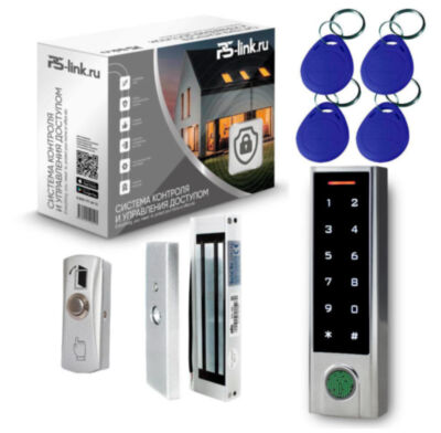 Система СКУД KIT-HF3WF-180 на 1 дверь, биометрический считыватель отпечатков, RFID, Wi-Fi, электромагнитный замок 180 кг Комплект СКУД c WIFI подключением  KIT-HF3WF-180 на одну легкую дверь на базе умной панели с контроллером доступа и биометрический сенсором, четырех RFID ключей, кнопкой выхода и магнитного замка с усилием отрыва не менее 180кг.