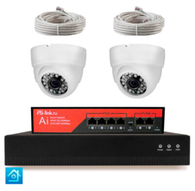 Комплект видеонаблюдения IP 8Мп KIT-A802IP-PL 2 камеры для помещения, программный датчик движения, удаленный доступ, ночное видение Комплект IP-видеонаблюдения  KIT-A802IP-PL - это готовое решение для организации профессиональной системы безопасности на малых и средних объектах: офисах, магазинах, складах, учебных заведениях и других помещениях, где требуется максимальная детализация изображения.
