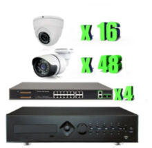 Готовый комплект IP видеонаблюдения на 64 камеры 2Мп PST IPK1648BH-POE
