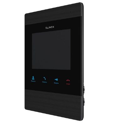 Видеодомофон Slinex SM-04M (Черный) Тонкий корпус, 4" TFT экран, разрешение  320x240, 250 фото на внутреннюю память.