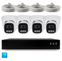 Комплект IP-видеонаблюдения  KIT-A404IP-POE 4 Мп, 4 купольные IP-камеры, NVR, 4 PoE порта