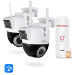Комплект видеонаблюдения 4G 2Мп KIT-WPG202-4G 2 камеры с 2 объективами по 2Мп, для улицы, микрофон, динамик, LED-подсветка - Комплект видеонаблюдения 4G 2Мп KIT-WPG202-4G 2 камеры с 2 объективами по 2Мп, для улицы, микрофон, динамик, LED-подсветка