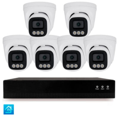 Комплект IP-видеонаблюдения KIT-A406IP-POE 4 Мп, 6 купольных IP-камер, NVR, 8 PoE портов KIT-A406IP-POE - это полноценный комплект IP-видеонаблюдения, состоящий из сетевого видеорегистратора NVR и 6 купольных IP-камер 4 Мп для помещения.