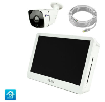 Комплект видеонаблюдения IP Ps-Link KIT-C501IP-POE-LCD / 5Мп / 1 камера / монитор 