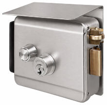 Комплект электромеханический замок с козырьком Undino UD-KIT-EML-SS-RLB