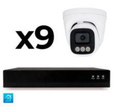 Комплект IP-видеонаблюдения  KIT-A409IP-POE 4 Мп, 9 купольных IP-камер, NVR, 16 PoE портов