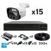 Комплект видеонаблюдения AHD 8Мп KIT-C815HDC 15 уличных камер с LED-подсветкой, без микрофона - Комплект видеонаблюдения AHD 8Мп KIT-C815HDC 15 уличных камер с LED-подсветкой, без микрофона