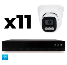 Комплект IP-видеонаблюдения  KIT-A411IP-POE 4 Мп, 11 купольных IP-камер, NVR, 16 PoE портов