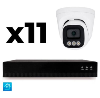 Комплект IP-видеонаблюдения KIT-A411IP-POE 4 Мп, 11 купольных IP-камер, NVR, 16 PoE портов KIT-A411IP-POE - это полноценный комплект IP-видеонаблюдения, состоящий из сетевого видеорегистратора NVR и 11 купольных IP-камер 4 Мп для помещения.