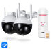 Комплект видеонаблюдения 4G 2Мп KIT-WPA202-4G 2 камеры для улицы, микрофон, динамик, ночное видение, слот microSD - Комплект видеонаблюдения 4G 2Мп KIT-WPA202-4G 2 камеры для улицы, микрофон, динамик, ночное видение, слот microSD
