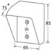 Козырек для звонка серый 85×65×75 мм - Козырек для звонка серый 85×65×75 мм