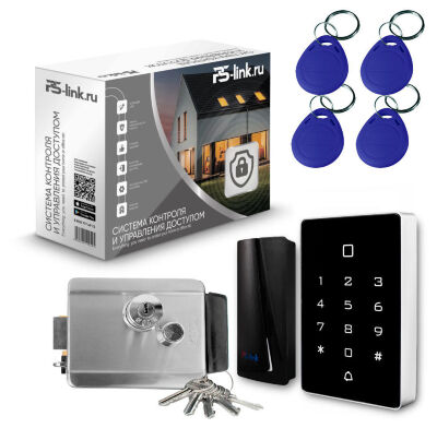 Система СКУД KIT-T12MF-P-CH / эл. механический замок / 2 считывателя RFID / Mifare Комплект СКУД KIT-T12MF-P-CH на одну дверь на базе считывателя с контроллером доступа, дополнительного RFID считывателя, четырех Mifare RFID ключей, и замка для помещения.