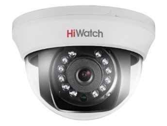 Видеокамера TVI HiWatch DS-T101 уличная, 1/4&quot;, 1Мп, 2.8/3.6/6 мм, 0.1 Лк, ИК-20 м, 25 к/с купольная уличная HD-TVI видеокамера разрешения 720p с фиксированным объективом 2,8 мм