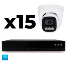 Комплект IP-видеонаблюдения  KIT-A415IP-POE 4 Мп, 15 купольных IP-камер, NVR, 16 PoE портов