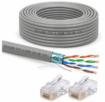 Кабель витая пара FTP4 cat.5E CCA 10 метров FTP-CCA10