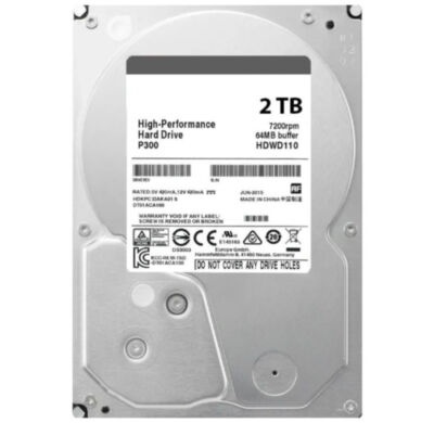 Жесткий диск для видеорегистратора HDD 2 TB 
Объём: 2000Гб
Скорость вращения: 7200
Интерфейс: SATA 2, SATA 3
Форм-фактор: 3,5"
Буферная память: 64
