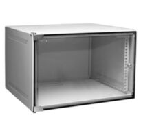 Шкаф настенный 4U серия WS 530х450х279 передняя дверь стекло/серый