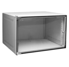 Шкаф настенный 4U серия WS 530х450х279 передняя дверь стекло/серый