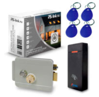 Система СКУД KIT-M010EM-WP-G на 1 дверь, электромеханический НЗ замок, уличный контроллер 10000 карт, EM-Marine 125кГц