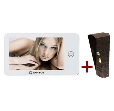 Комплект видеодомофона Tantos Neo (Белый) + Walle Комплект видеодомофона с сенсорным экраном и вызывной панели. Монитор 7" сенсорный, SD карта, MP3 мелодии, можно подключить 2 выз. панели / 2 видеокамеры / 4 монитора в паралель.