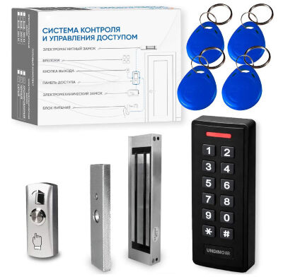 Комплект СКУД Undino KIT-ACP301EM-180 эл. магнитный замок 180кг, RFID Готовый комплект СКУД Undino KIT-ACP301EM-180 — это профессиональное решение для организации автономного контроля доступа на объектах с повышенными требованиями к надёжности и всепогодной эксплуатации.
