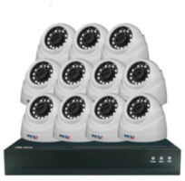 Комплект видеонаблюдения IP 2Мп KIT-A211IP-POE 11 камер с ночной съемкой для помещения, с датчиком движения, питание PoE