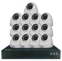 Комплект видеонаблюдения IP 2Мп  KIT-A213IP-POE 13 камер с ночной съемкой для помещения, с датчиком движения, питание PoE