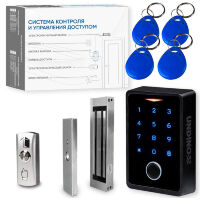Комплект СКУД Undino KIT-ACP303EM-180 эл. магнитный замок 180кг, отпечаток пальца, WIFI