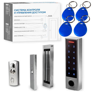 Комплект СКУД Undino KIT-ACP502EM-180 эл. магнитный замок 180кг, RFID, WIFI, отпечаток Готовый комплект СКУД Undino KIT-ACP502EM-180 — это современное решение для организации интеллектуального контроля доступа с биометрической идентификацией и управлением через смартфон.