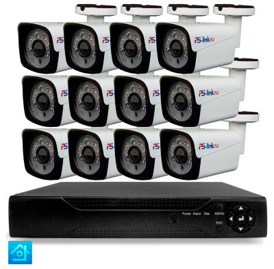 Комплект видеонаблюдения AHD 5Мп KIT-C512HD 12 камер для улицы, ночная съемка, датчик движения Комплект всепогодного AHD-видеонаблюдения KIT-C512HD - это профессиональное решение для защиты периметра крупных объектов и открытых территорий: промышленных предприятий, логистических центров, автозаправочных станций, складов, коттеджных поселков, парковок и режимных объектов, где требуется максимальная детализация изображения в сочетании с надежной круглосуточной работой в любых погодных условиях.