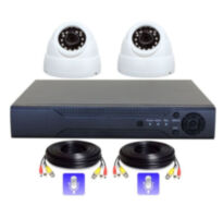 Комплект видеонаблюдения AHD 5Мп PST K02AFM 2 камеры для помещения 2 микрофона