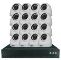 Комплект видеонаблюдения IP 2Мп KIT-A216IP-POE 16 камер с ночной съемкой для помещения, с датчиком движения, питание PoE
