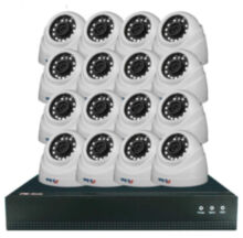 Комплект видеонаблюдения IP 2Мп  KIT-A216IP-POE 16 камер с ночной съемкой для помещения, с датчиком движения, питание PoE