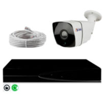Комплект видеонаблюдения IP 2Мп KIT-C201POE-YE облако IPEye, одна уличная камера