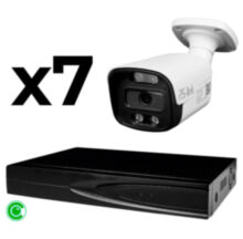 Комплект видеонаблюдения IP 8Мп  KIT-C807IP-ST 7 камер для улицы, умная аналитика, детекция человека, детекция автомобиля, область вторжения