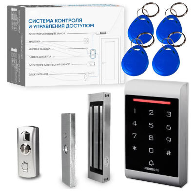 Комплект СКУД Undino KIT-ACP101MF-180 эл. магнитный замок 180кг, RFID Готовый комплект СКУД Undino KIT-ACP101MF-180 представляет собой практичное решение для организации безопасности на объектах с умеренной проходимостью.
