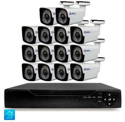 Комплект видеонаблюдения AHD 5Мп KIT-C514HD 14 камер для улицы, ночная съемка, датчик движения Комплект всепогодного AHD-видеонаблюдения KIT-C514HD - это профессиональное решение для защиты периметра крупных объектов и открытых территорий: промышленных предприятий, логистических центров, автозаправочных станций, складов, коттеджных поселков, парковок и режимных объектов, где требуется максимальная детализация изображения в сочетании с надежной круглосуточной работой в любых погодных условиях.