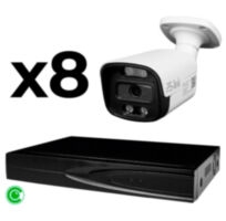 Комплект видеонаблюдения IP 8Мп KIT-C808IP-ST 8 камер для улицы, умная аналитика, детекция человека, детекция автомобиля, область вторжения