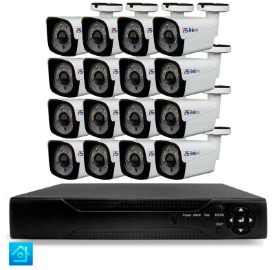Комплект видеонаблюдения AHD 5Мп KIT-C516HD 16 камер для улицы, ночная съемка, датчик движения Комплект всепогодного AHD-видеонаблюдения KIT-C516HD - это профессиональное решение для защиты периметра крупных объектов и открытых территорий: промышленных предприятий, логистических центров, автозаправочных станций, складов, коттеджных поселков, парковок и режимных объектов, где требуется максимальная детализация изображения в сочетании с надежной круглосуточной работой в любых погодных условиях.