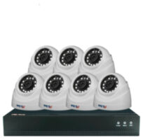 Комплект видеонаблюдения IP 5Мп KIT-A507IP-POE 7 камер с ночной съемкой для помещения, с датчиком движения, питание PoE